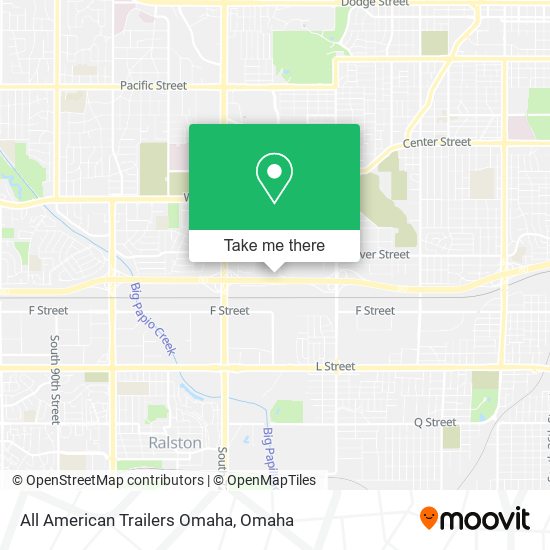 All American Trailers Omaha map