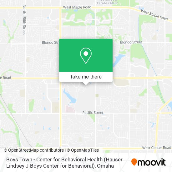 Boys Town - Center for Behavioral Health (Hauser Lindsey J-Boys Center for Behavioral) map