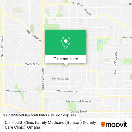 Chi Health Clinic Family Medicine (Benson) (Family Care Clinic) map