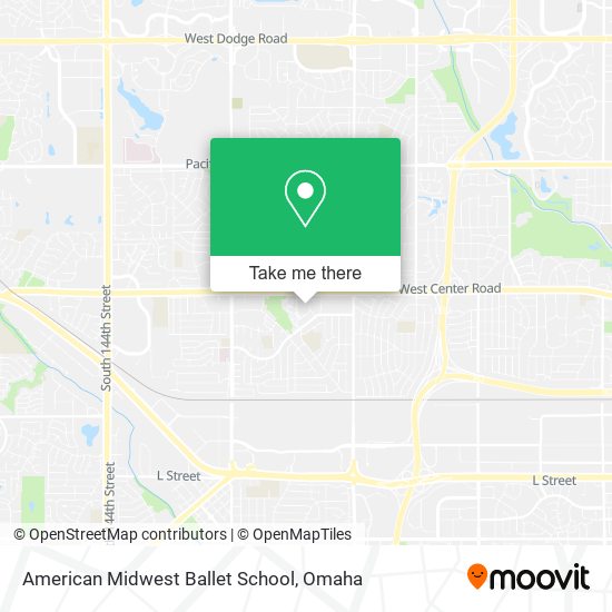 American Midwest Ballet School map