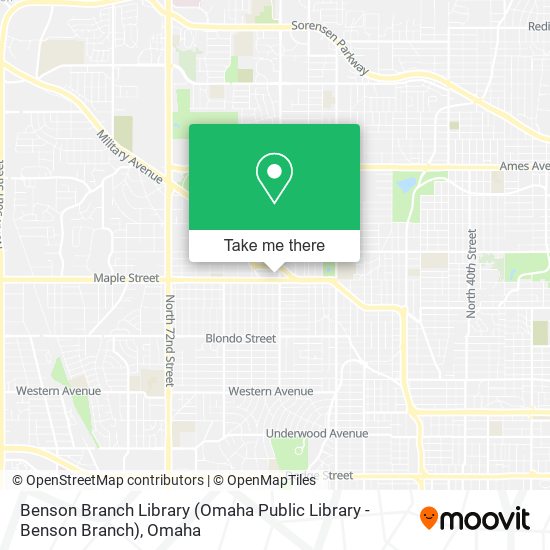 Benson Branch Library (Omaha Public Library - Benson Branch) map