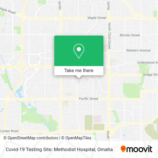 Covid-19 Testing Site: Methodist Hospital map