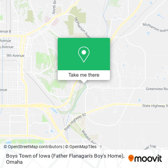 Boys Town of Iowa (Father Flanagan's Boy's Home) map