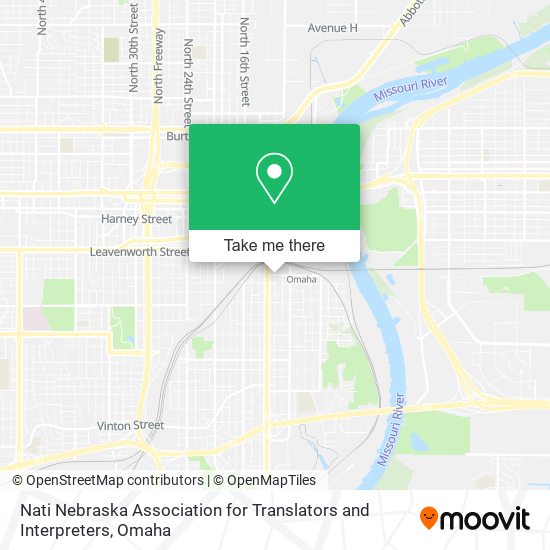 Nati Nebraska Association for Translators and Interpreters map