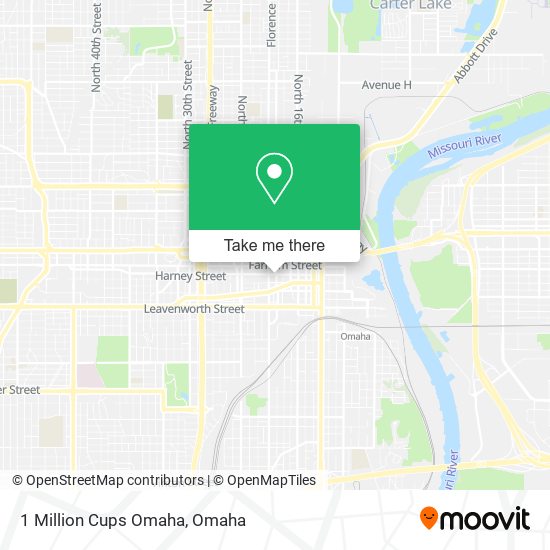 Mapa de 1 Million Cups Omaha