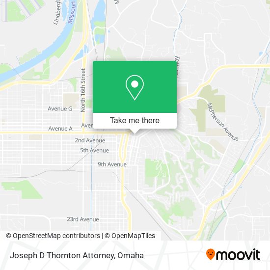 Joseph D Thornton Attorney map