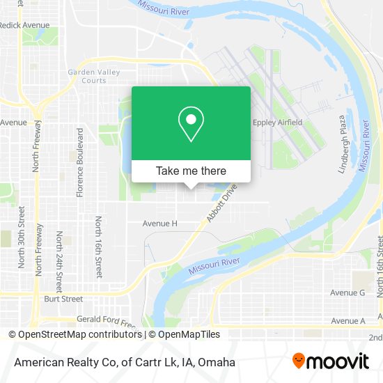American Realty Co, of Cartr Lk, IA map