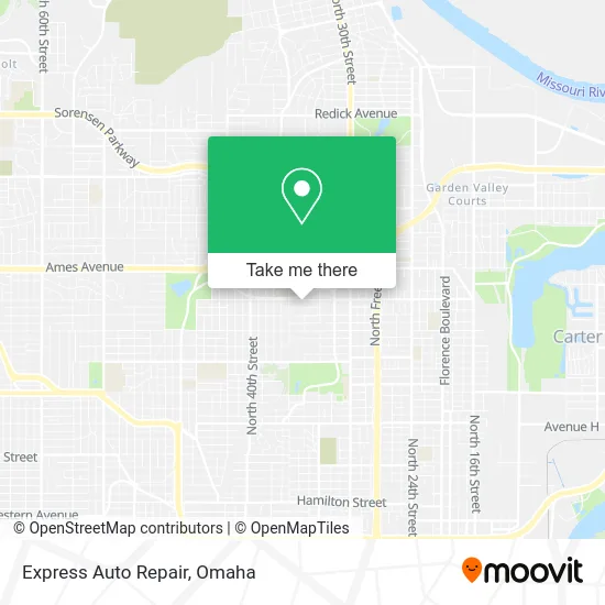 Express Auto Repair map