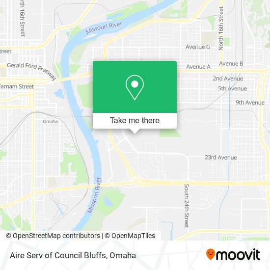 Aire Serv of Council Bluffs map