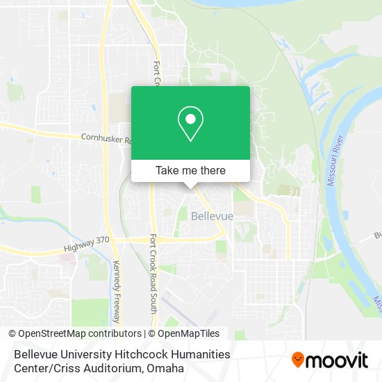 Mapa de Bellevue University Hitchcock Humanities Center / Criss Auditorium