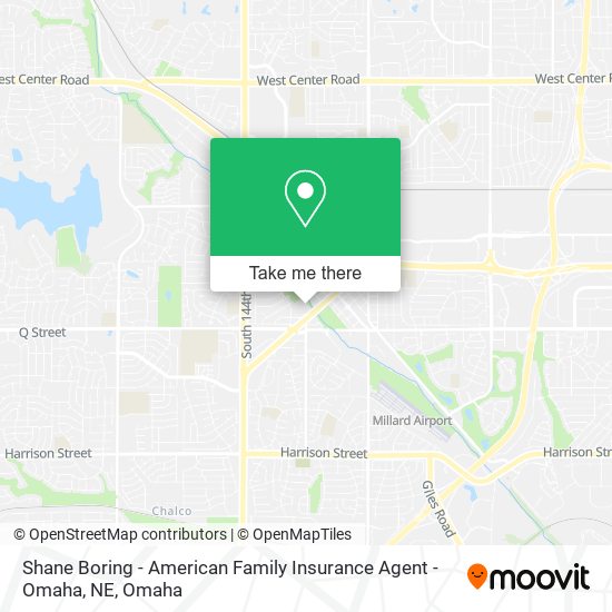 Shane Boring - American Family Insurance Agent - Omaha, NE map