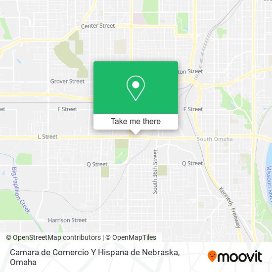 Mapa de Camara de Comercio Y Hispana de Nebraska