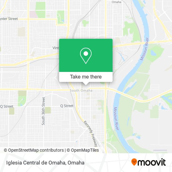 Iglesia Central de Omaha map