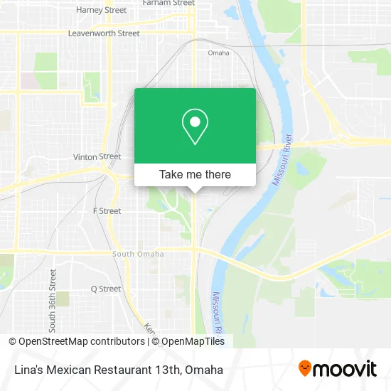 Lina's Mexican Restaurant 13th map