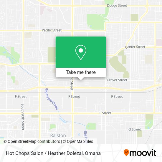 Mapa de Hot Chops Salon / Heather Dolezal