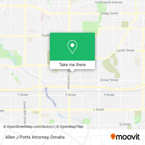 Allen J Potts Attorney map