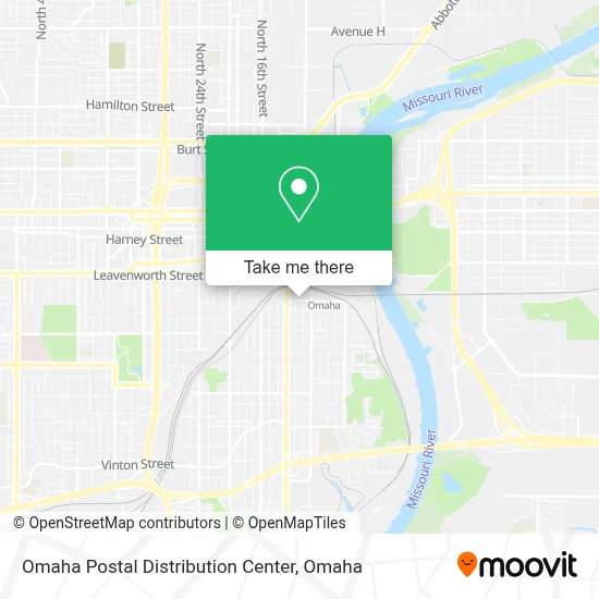 Omaha Postal Distribution Center map