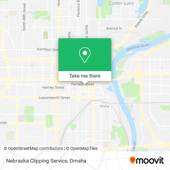 Mapa de Nebraska Clipping Service