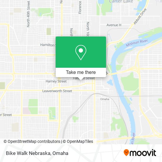 Bike Walk Nebraska map