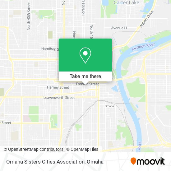 Omaha Sisters Cities Association map