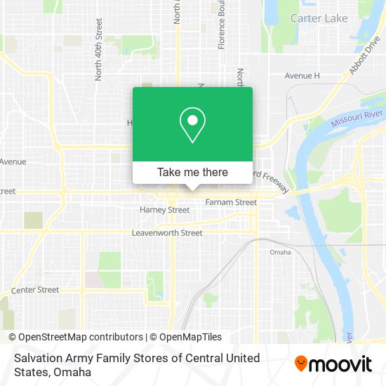 Mapa de Salvation Army Family Stores of Central United States
