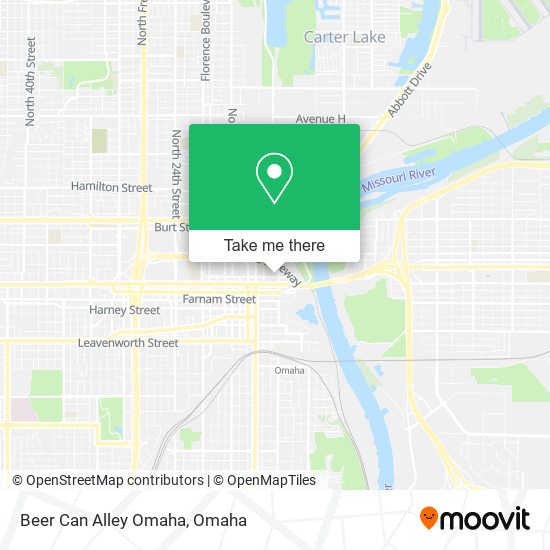 Beer Can Alley Omaha map