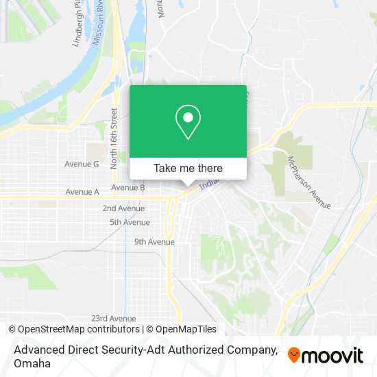 Mapa de Advanced Direct Security-Adt Authorized Company