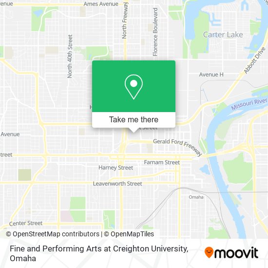 Mapa de Fine and Performing Arts at Creighton University