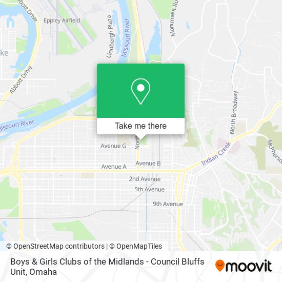 Boys & Girls Clubs of the Midlands - Council Bluffs Unit map