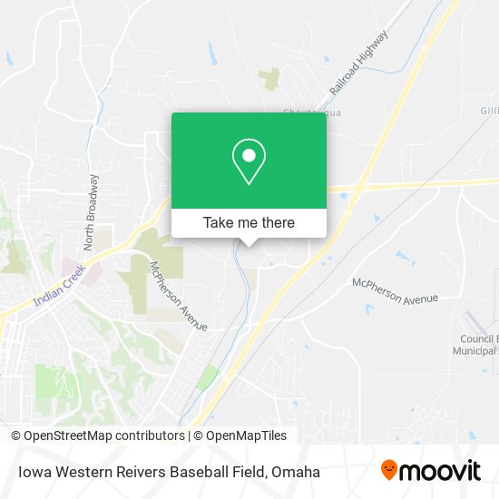 Iowa Western Reivers Baseball Field map