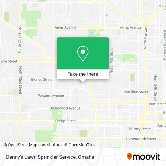 Denny's Lawn Sprinkler Service map