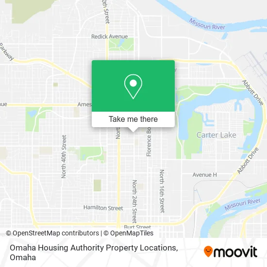 Omaha Housing Authority Property Locations map