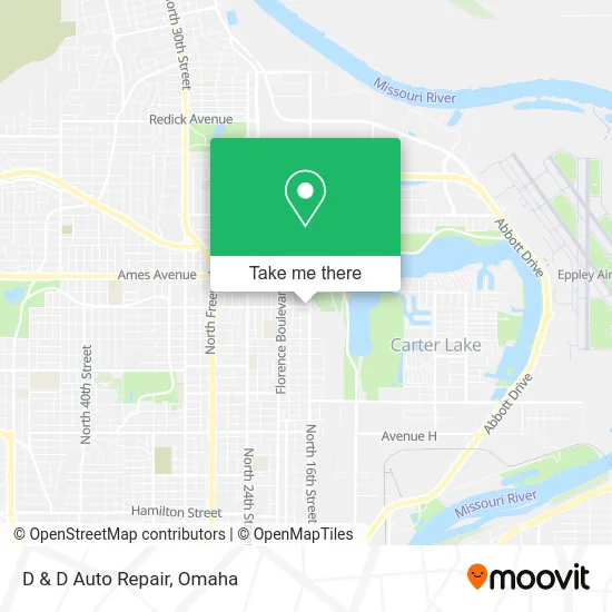 D & D Auto Repair map