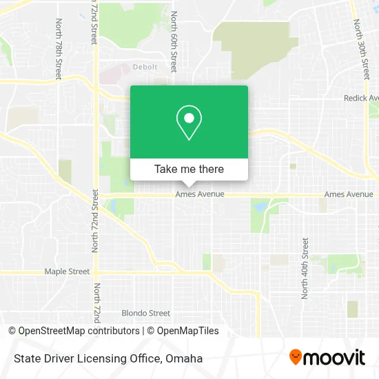 State Driver Licensing Office map