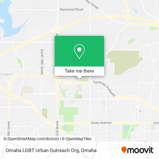 Omaha LGBT Urban Outreach Org map