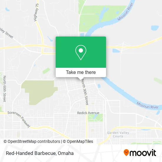 Red-Handed Barbecue map