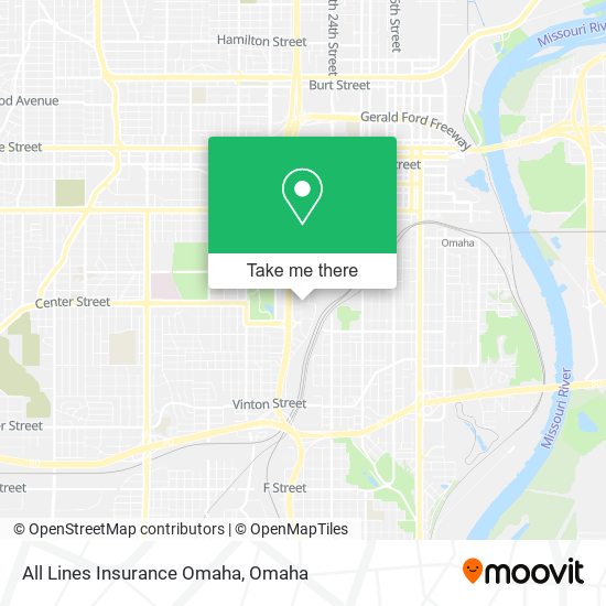 All Lines Insurance Omaha map