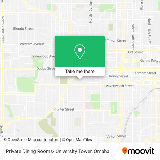 Private Dining Rooms- University Tower map