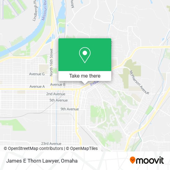 Mapa de James E Thorn Lawyer