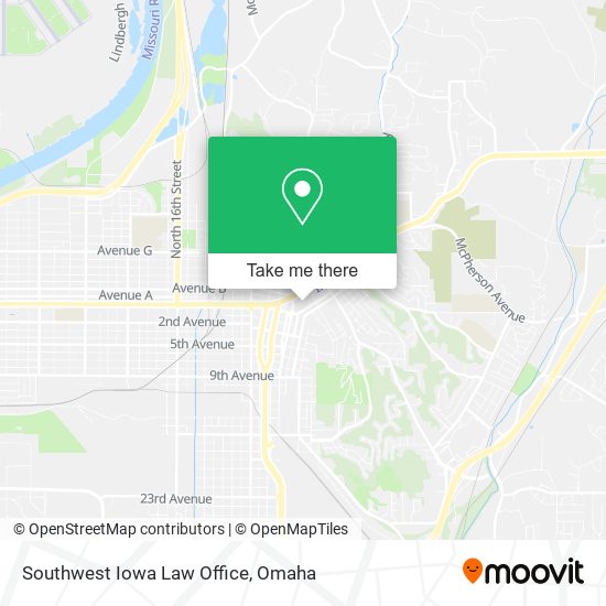 Southwest Iowa Law Office map