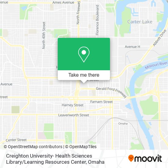 Mapa de Creighton University- Health Sciences Library / Learning Resources Center