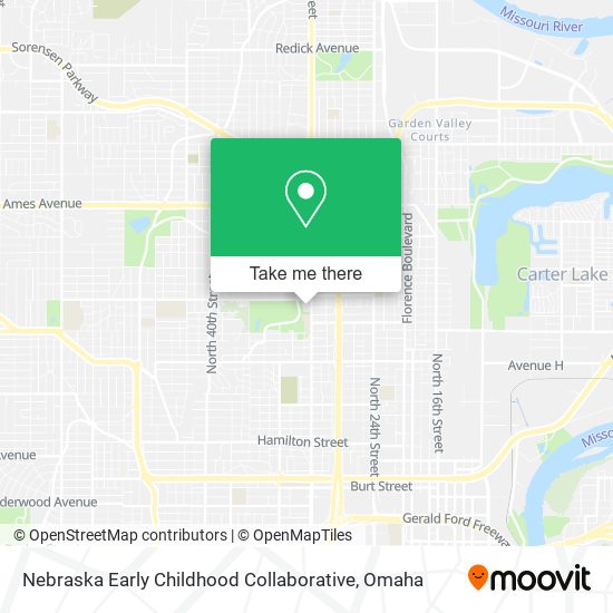 Mapa de Nebraska Early Childhood Collaborative