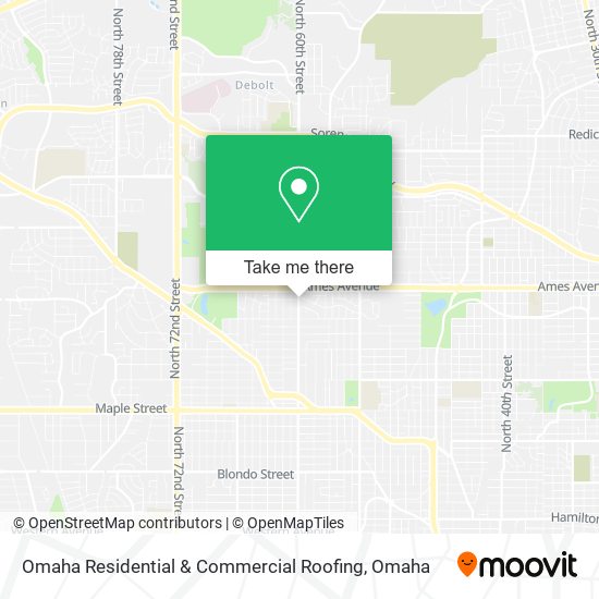 Omaha Residential & Commercial Roofing map