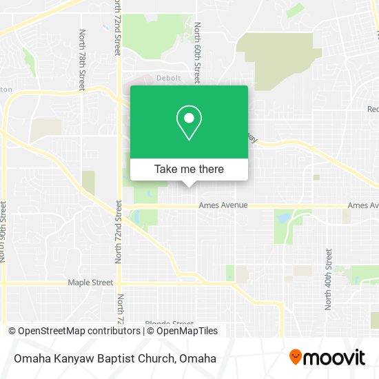 Mapa de Omaha Kanyaw Baptist Church