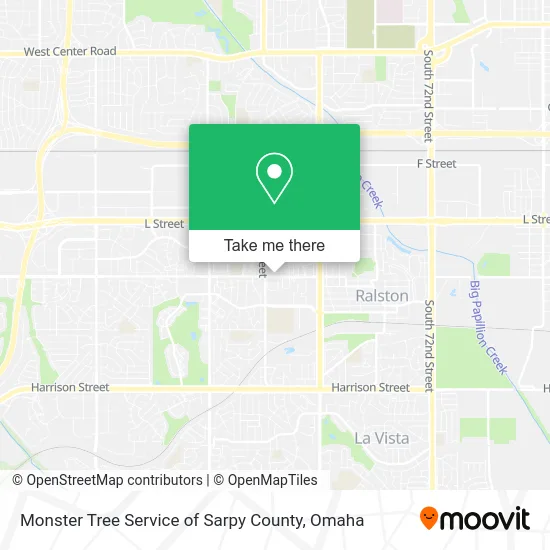 Monster Tree Service of Sarpy County map