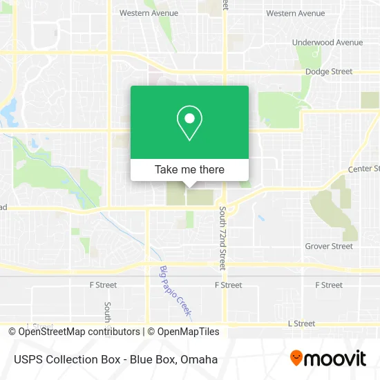 USPS Collection Box - Blue Box map