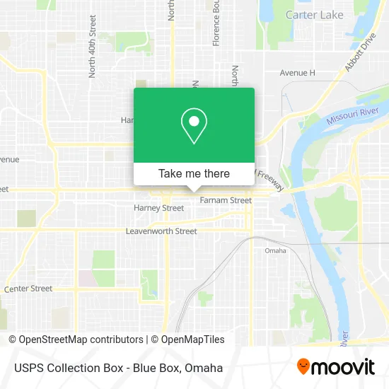 USPS Collection Box - Blue Box map