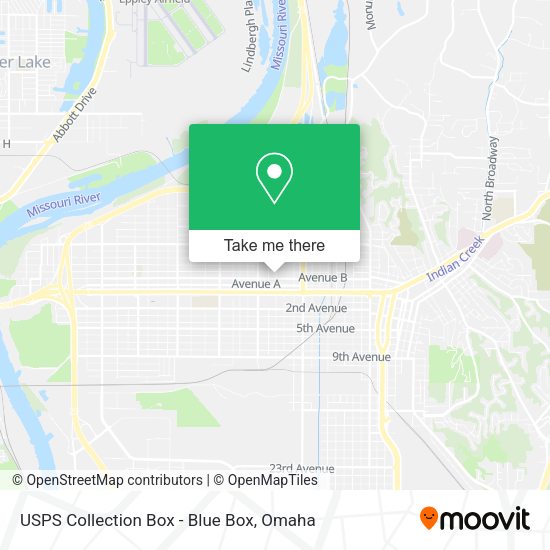 USPS Collection Box - Blue Box map