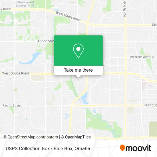 Mapa de USPS Collection Box - Blue Box