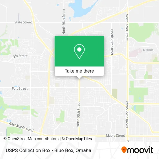 Mapa de USPS Collection Box - Blue Box